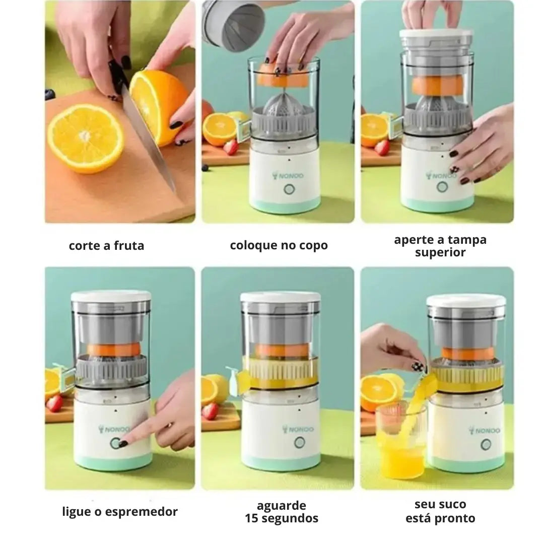 Espremedor de Frutas Elétrico USB Portátil - Tenha suco fresco em 20s, onde você estiver