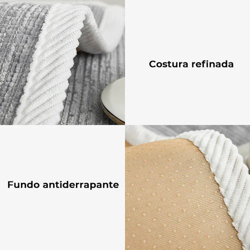Capa para Sofá de Chenille Listrado Anti-Arranhões