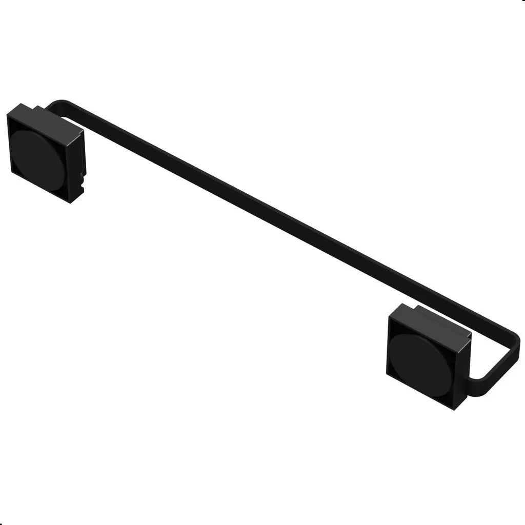Porta Toalha para Banheiro com Ventosa Preta