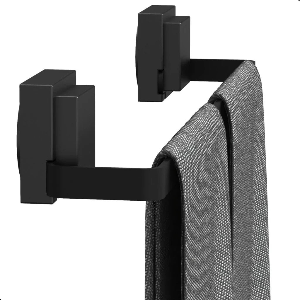 Porta Toalha para Banheiro com Ventosa Preta