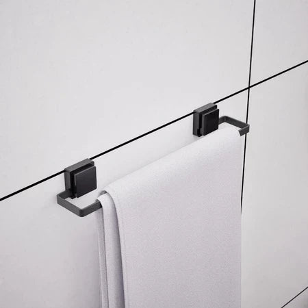 Porta Toalha para Banheiro com Ventosa Preta
