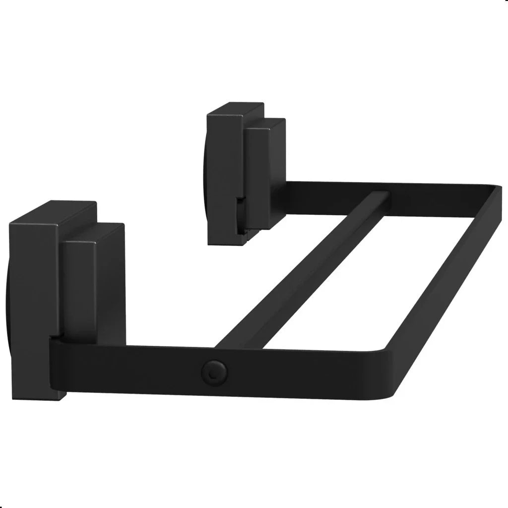 Porta Toalha para Banheiro com Ventosa Duplo Preto