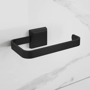 Kit Acessórios Para Banheiro 4 Peças Lavabo Com Toalheiro Duplo Preto Fosco