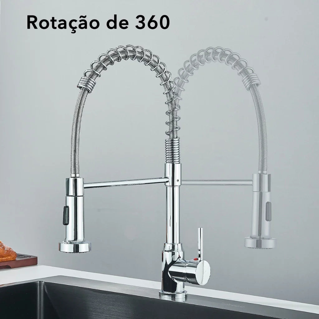 Torneira para Cozinha Monocomando Gourmet com pulverizador removível