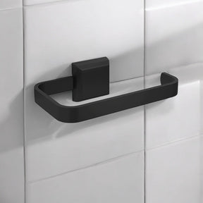 Porta Papel Higiênico Para Banheiro de Luxo Preto Fixação por Parafuso