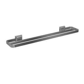 Porta Toalha para Banheiro Duplo Prata