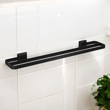 Porta Toalha De Banho Duplo Preto